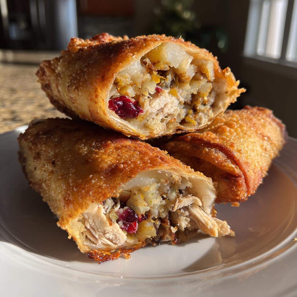 air fryer Thanksgiving leftover egg rolls​
