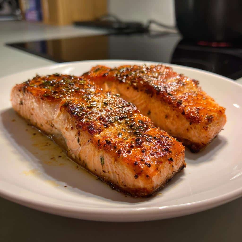 air fryer salmon fillets​ - detail 1