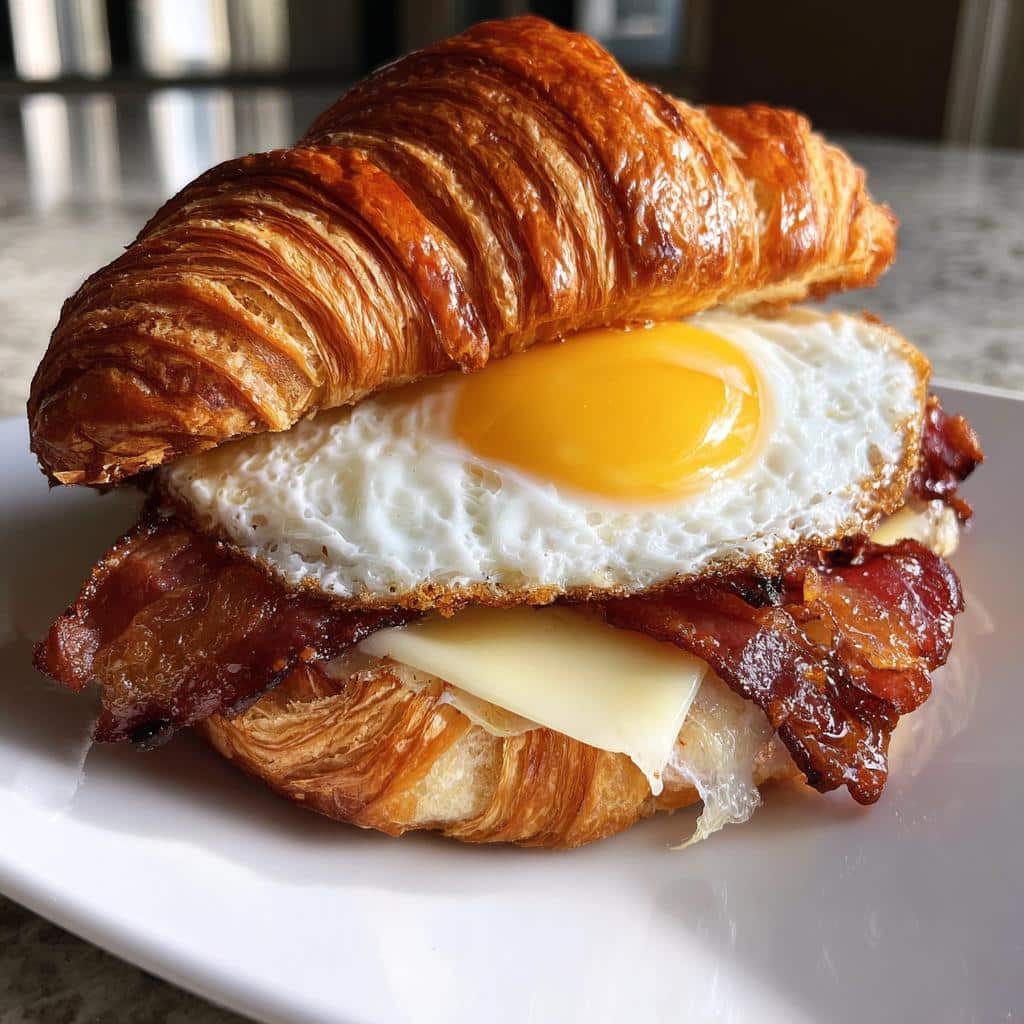 15-Minute Air Fryer Bacon & Egg Croissant – Life-Changing! 4 Air Fryer Bacon & Egg Croissant - detail 1