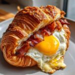 Air Fryer Bacon & Egg Croissant