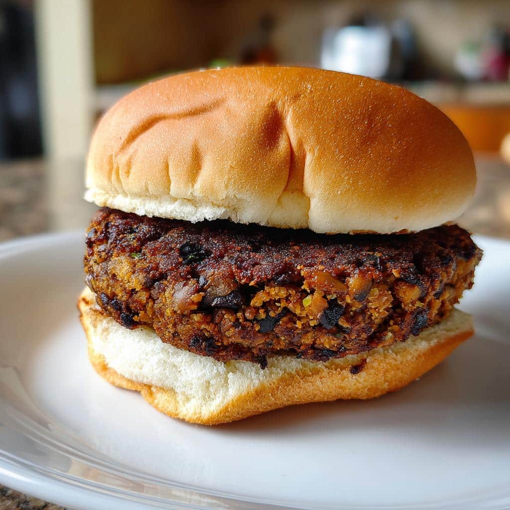 Air Fryer Black Bean Burgers
