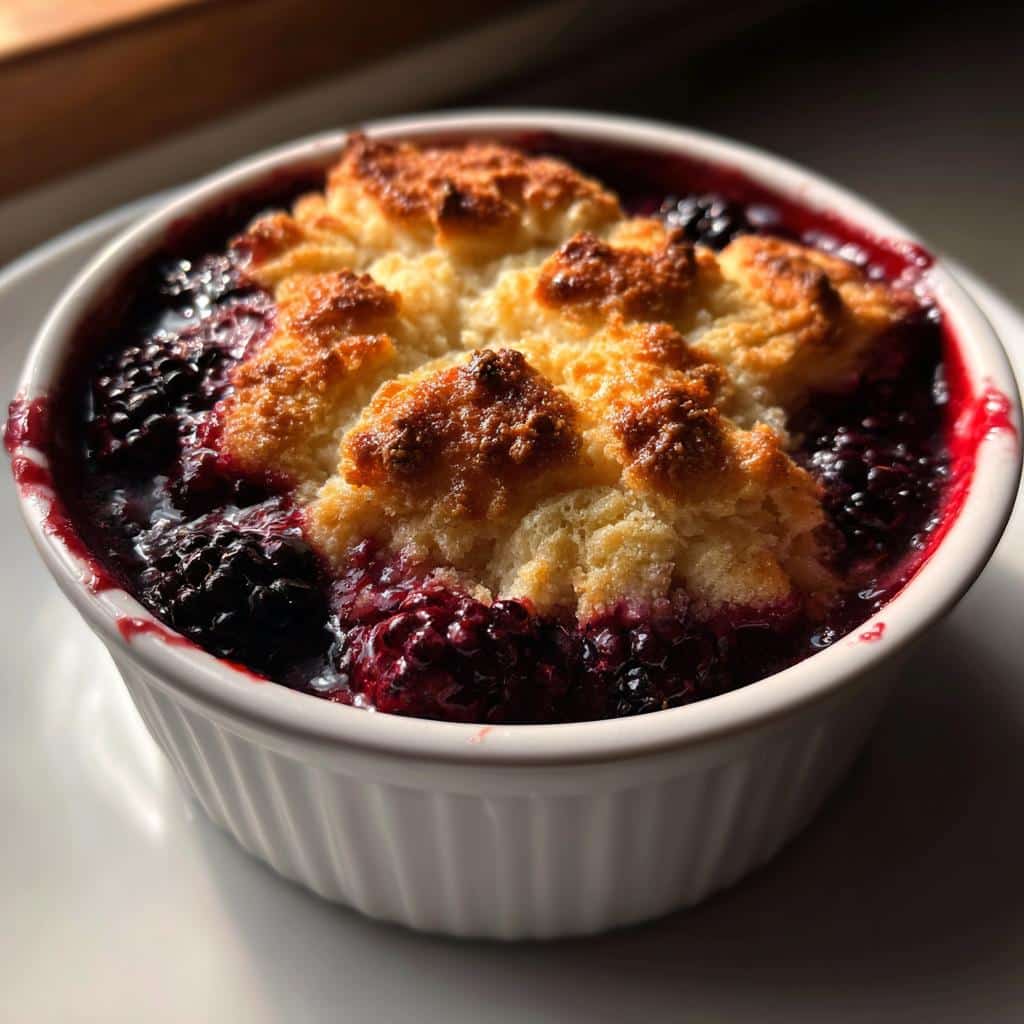 Air Fryer Blackberry Cobbler - detail 1