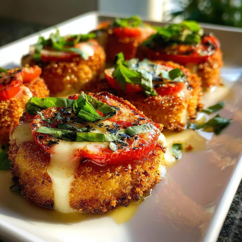 Air Fryer Caprese Almond Slices