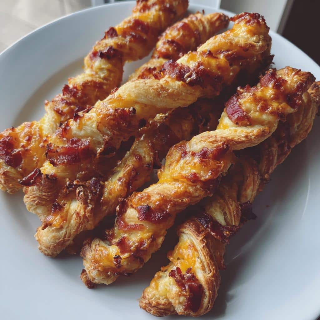 Air Fryer Cheese & Bacon Twists - detail 1