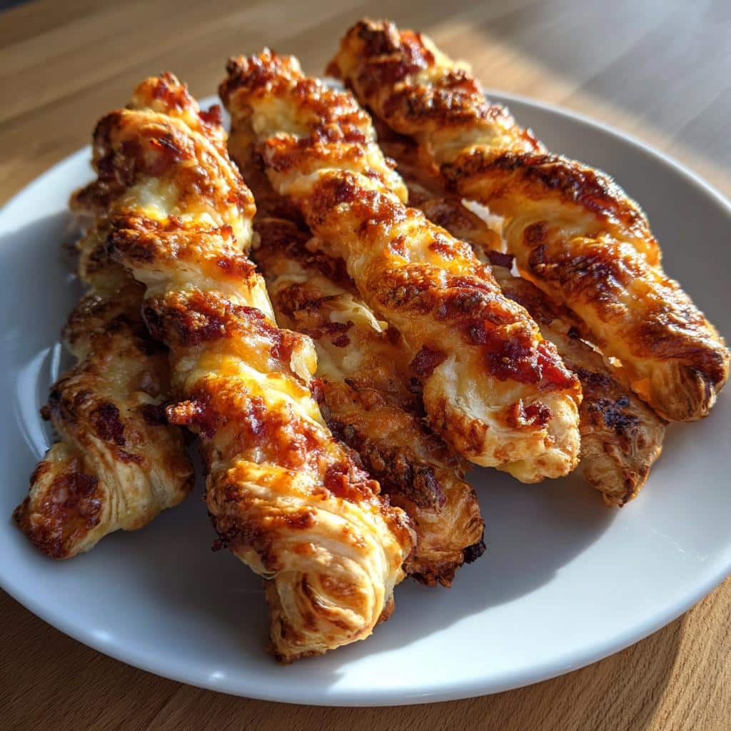 Air Fryer Cheese & Bacon Twists