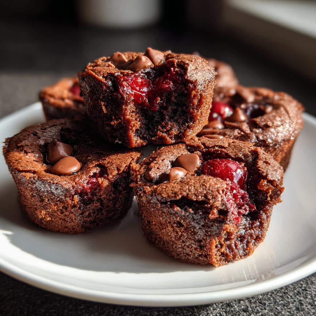 "25-Minute Air Fryer Chocolate Cherry Brownie Bites - Irresistible!" 4 Air Fryer Chocolate Cherry Brownie Bites - detail 1
