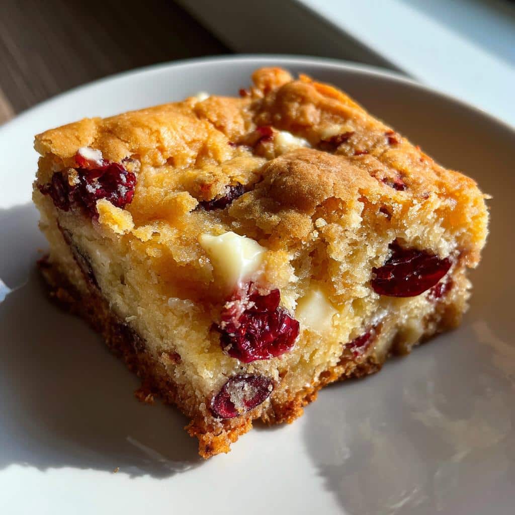 Air Fryer Cranberry White Chocolate Blondies - detail 1