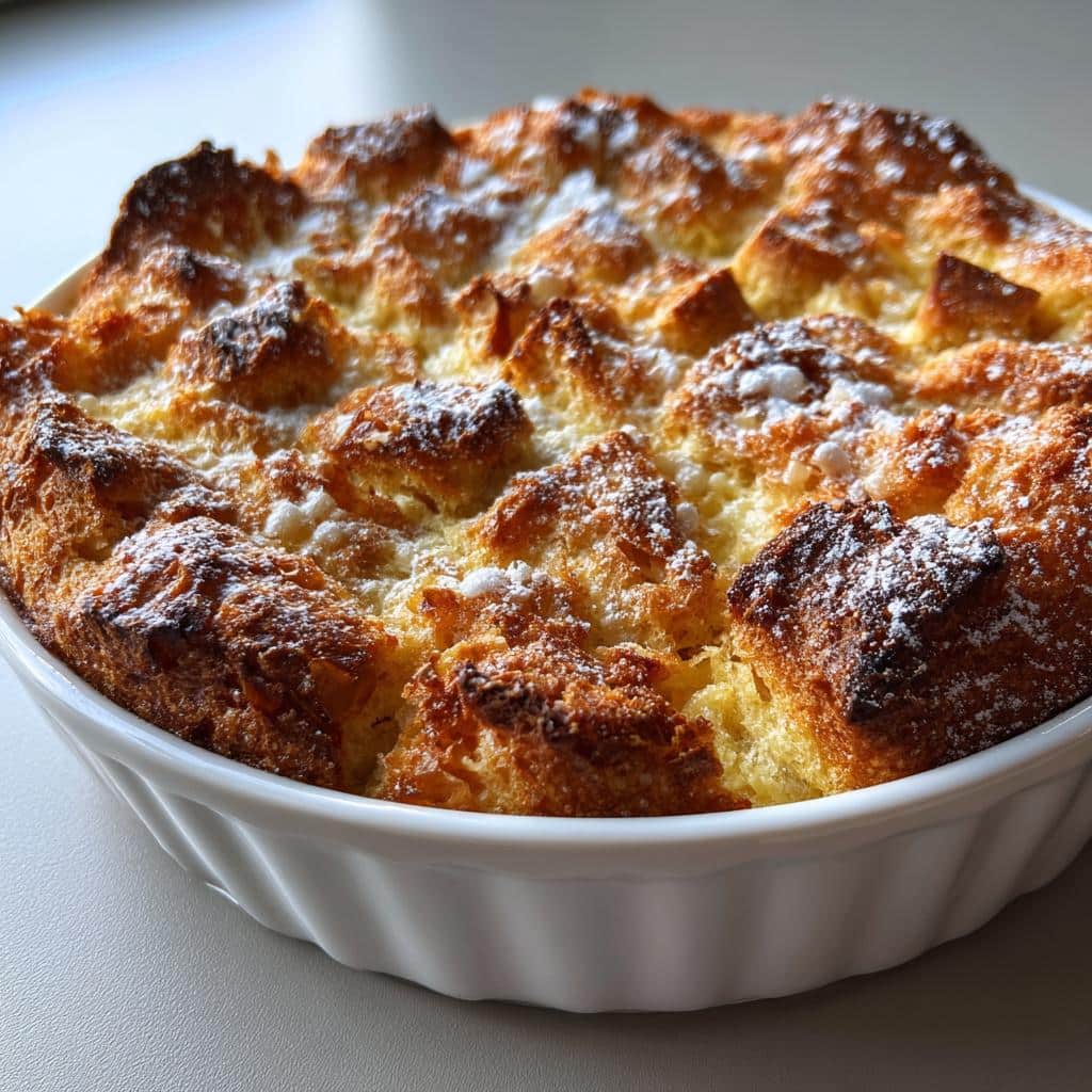 Air Fryer Eggnog Bread Pudding