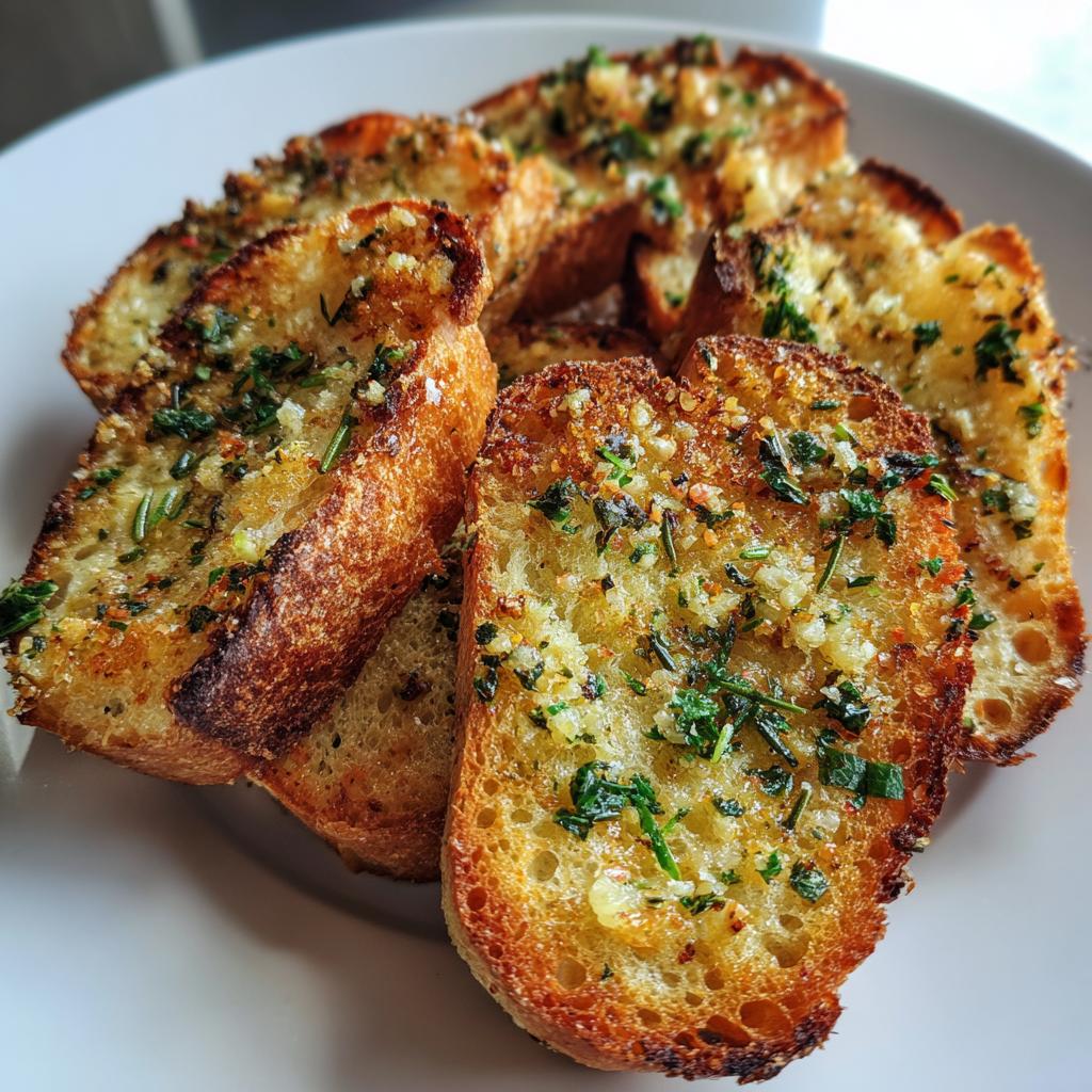 Air Fryer Garlic Bread (Festive Herbs)
