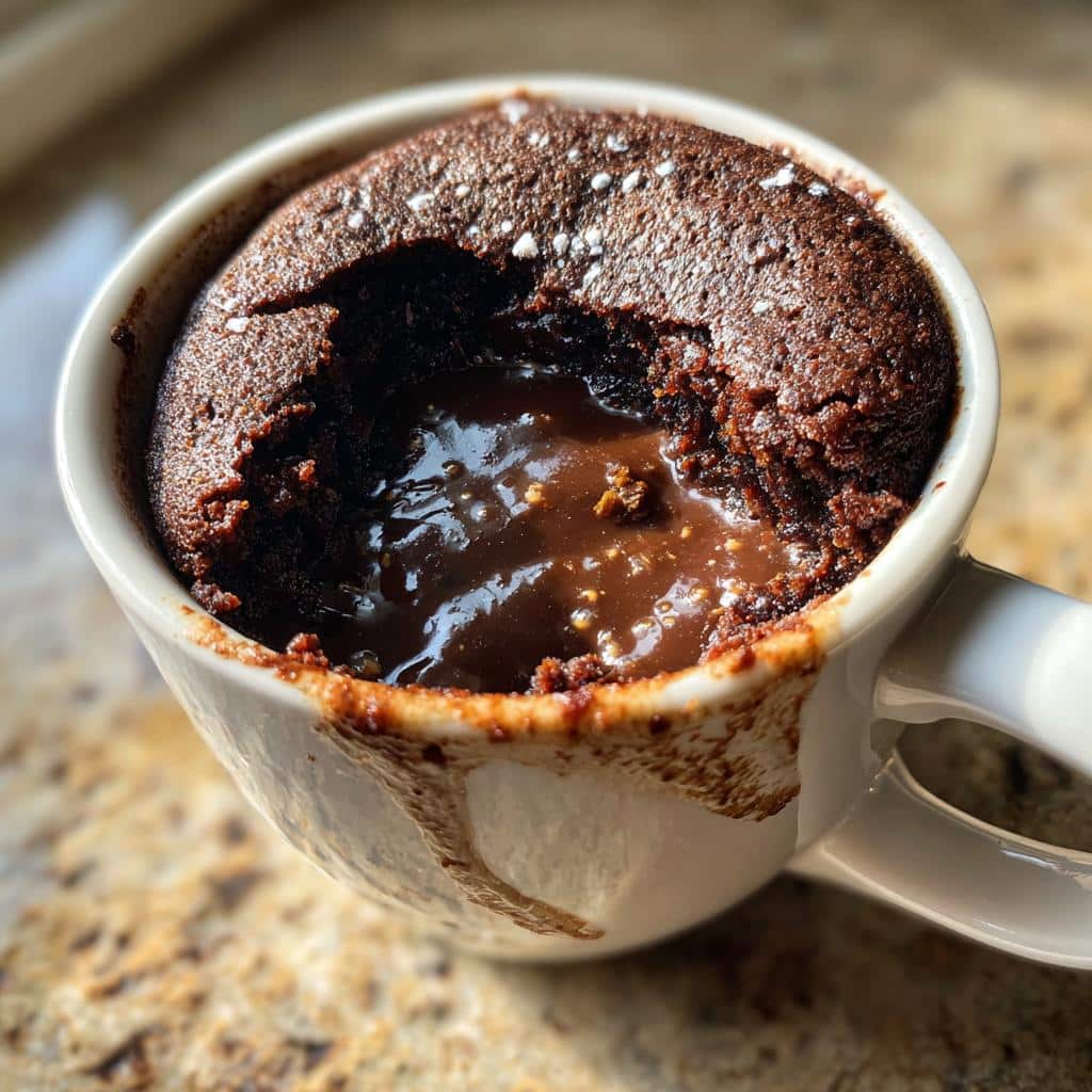 Air Fryer Mocha Lava Mug Cake