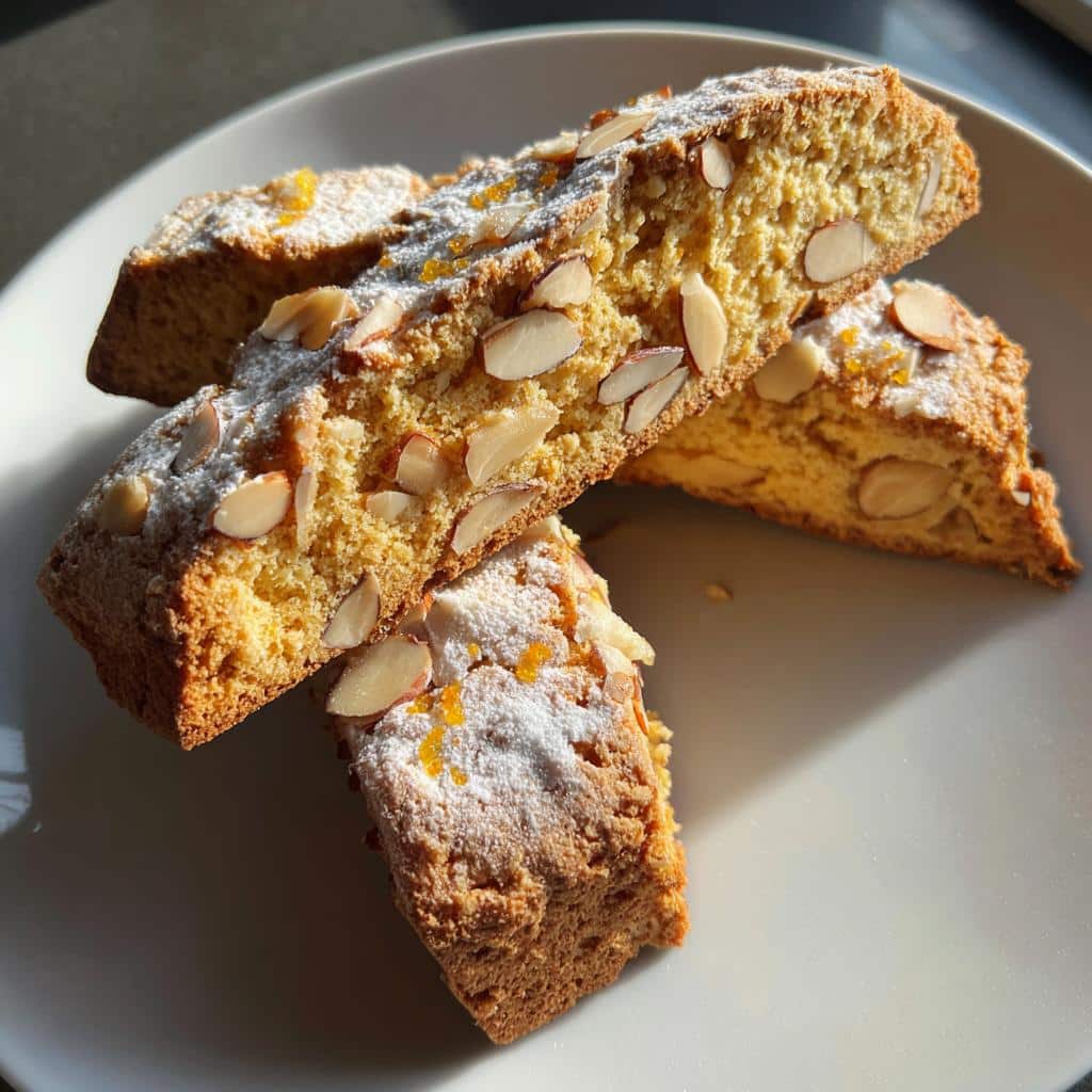 Air Fryer Orange Almond Biscotti