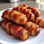 Air Fryer Pigs in Blankets (Bacon-Wrapped Sausages)