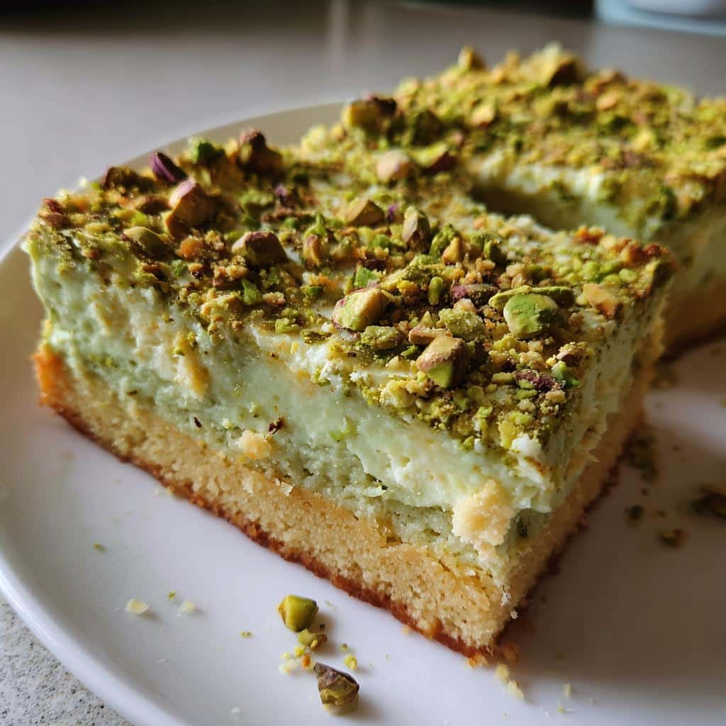 Air Fryer Pistachio Pudding Bars