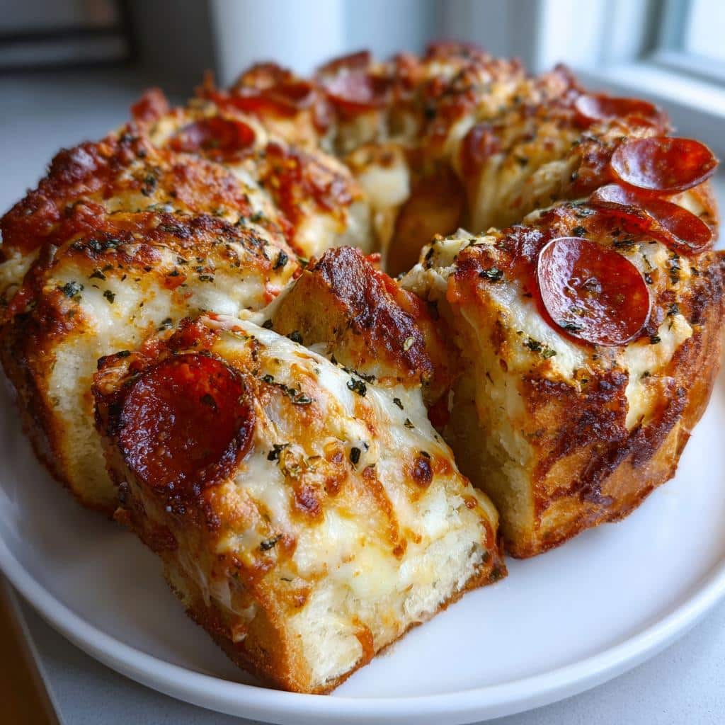 20-Minute Air Fryer Pizza Bread: Irresistible Cheesy Delight 4 Air Fryer Pizza Bread (Pull-Apart) - detail 1