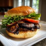 Air Fryer Portobello Mushroom Burgers