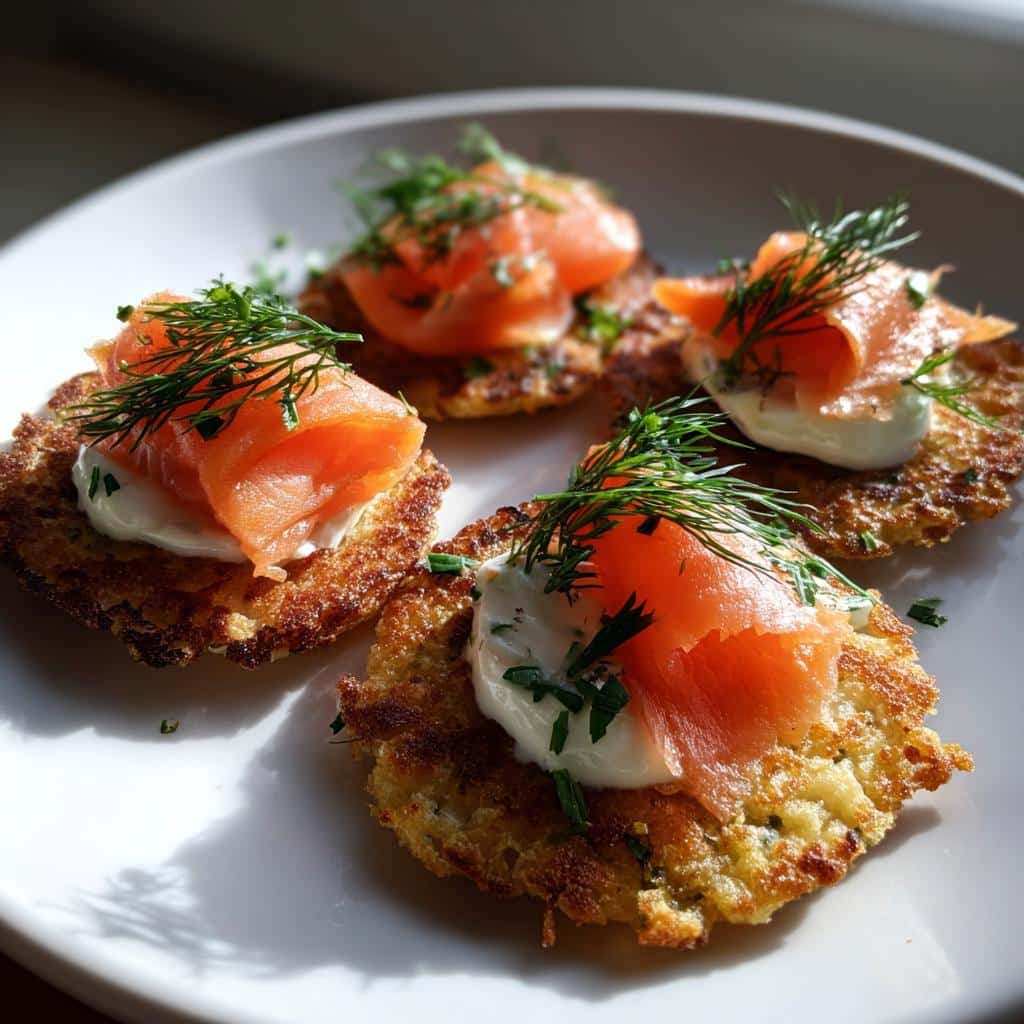 Air Fryer Smoked Salmon Blinis