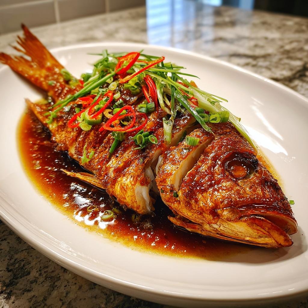 Air Fryer Whole Snapper (Asian-Style)