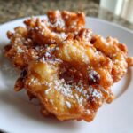 air fryer apple fritters glazed