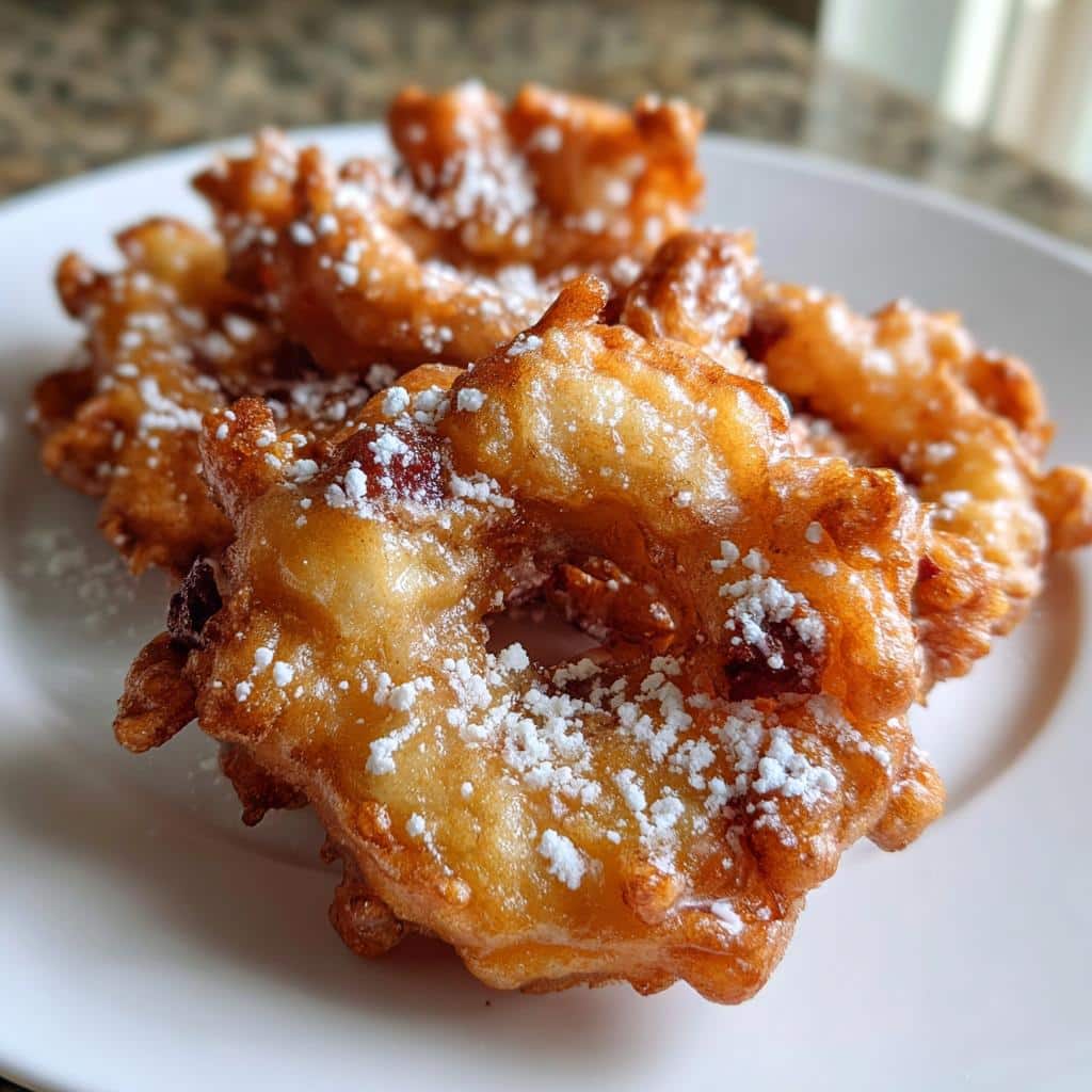air fryer apple fritters glazed