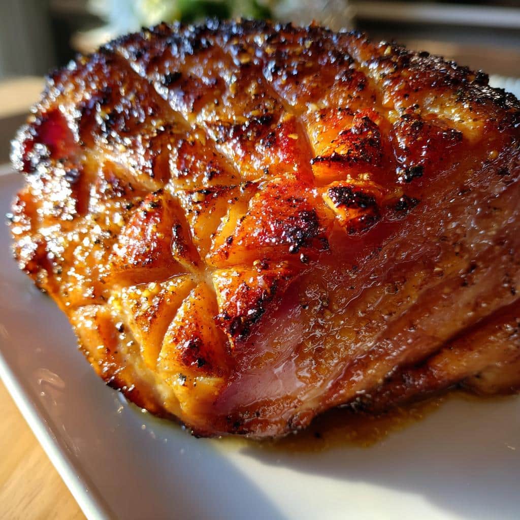 air fryer christmas ham glazed - detail 1