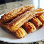 air fryer churros cinnamon sugar