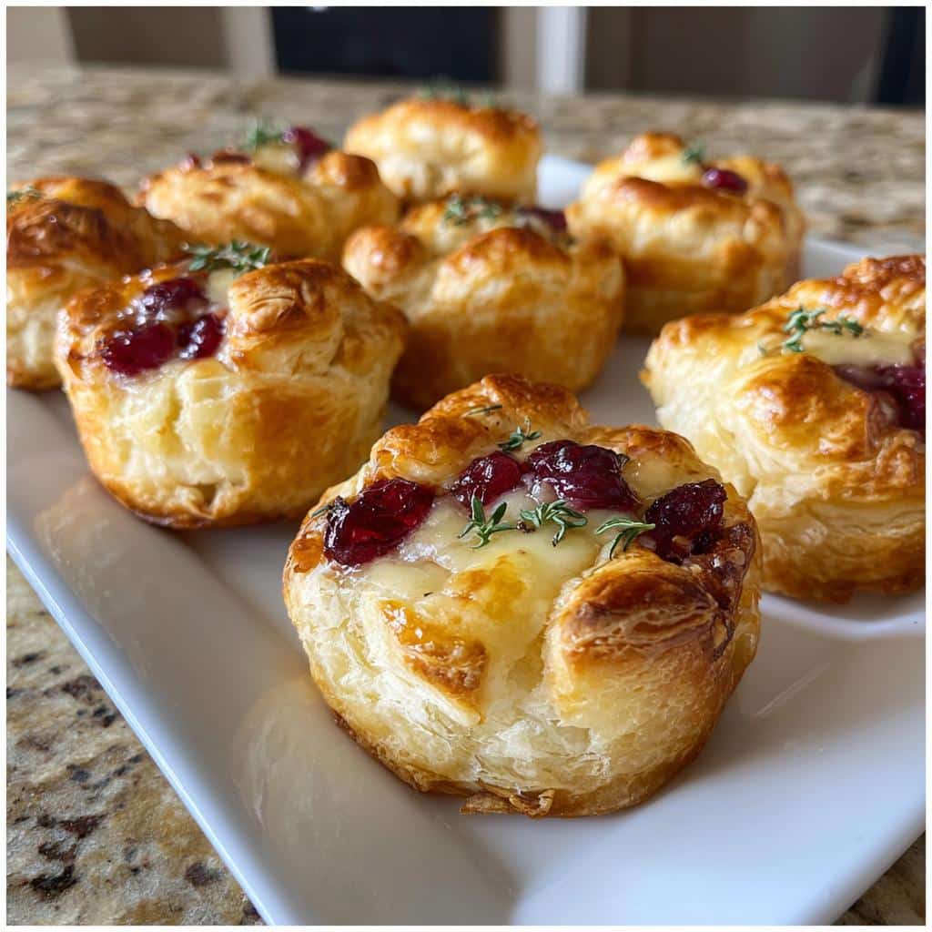 air fryer cranberry brie bites - detail 1