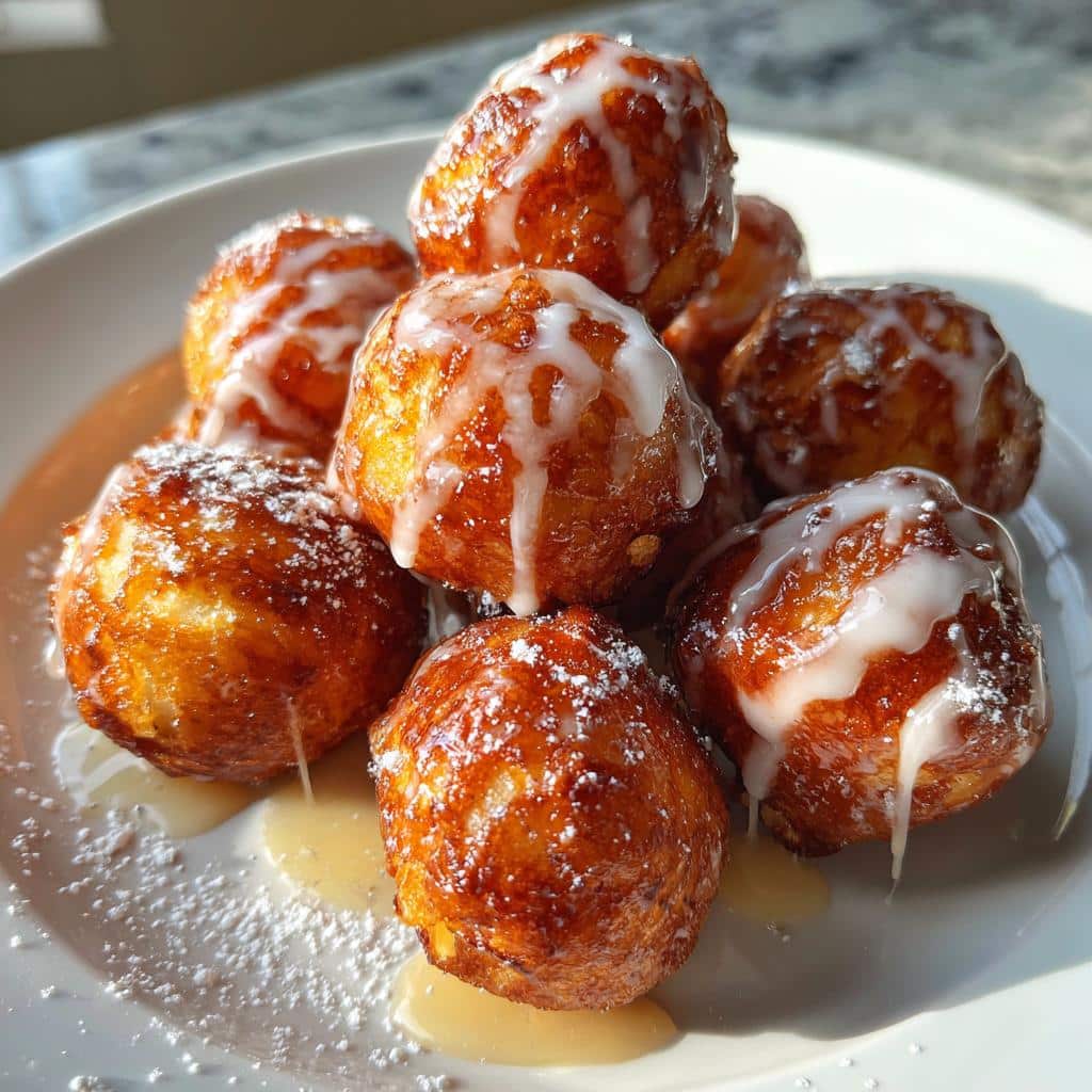 air fryer donut holes glazed - detail 1