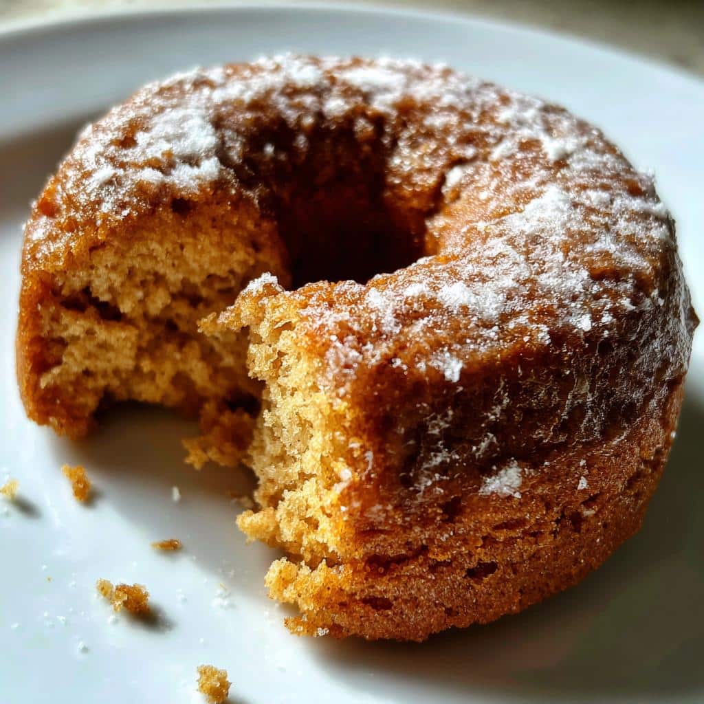 air fryer gingerbread donuts - detail 1