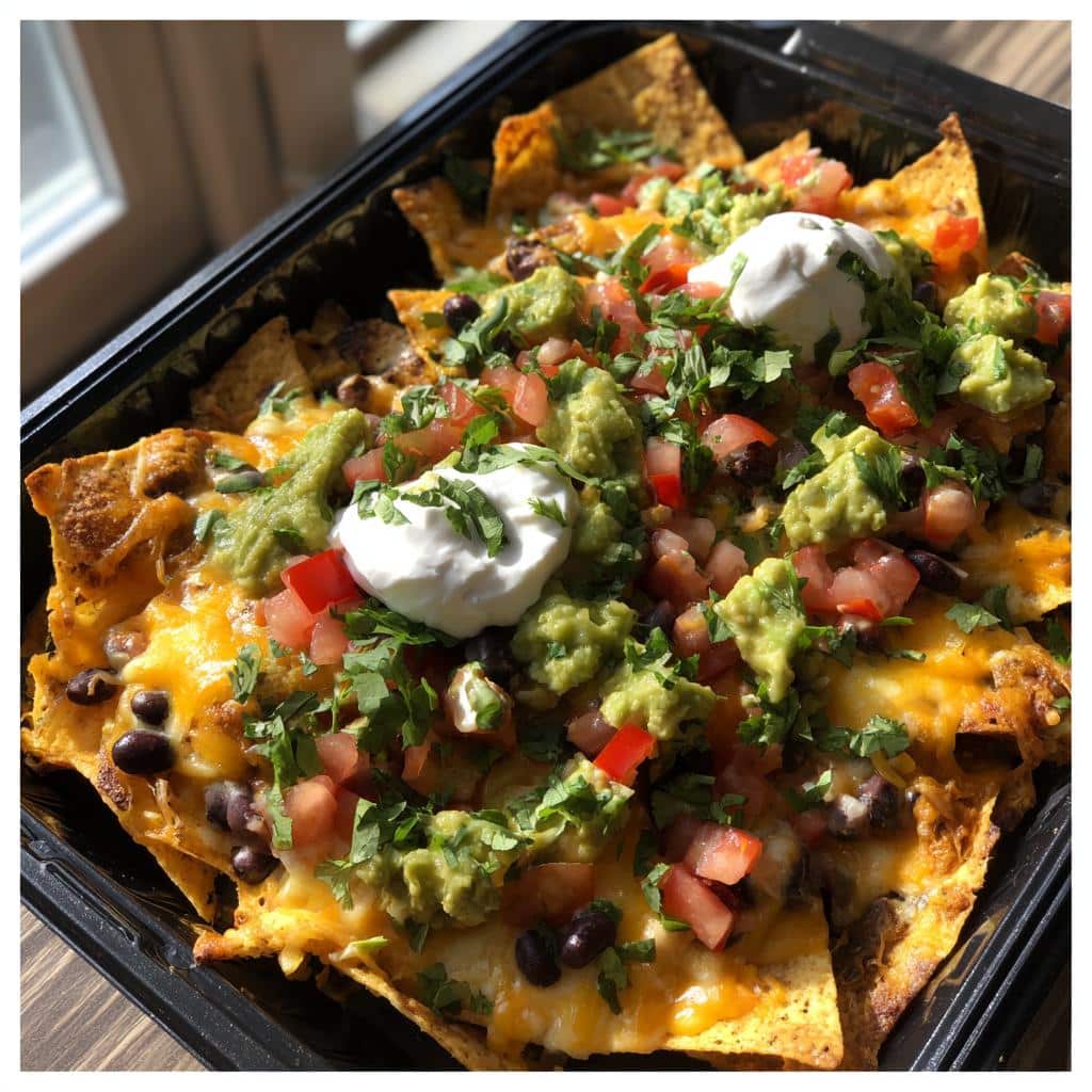 air fryer loaded nachos - detail 1