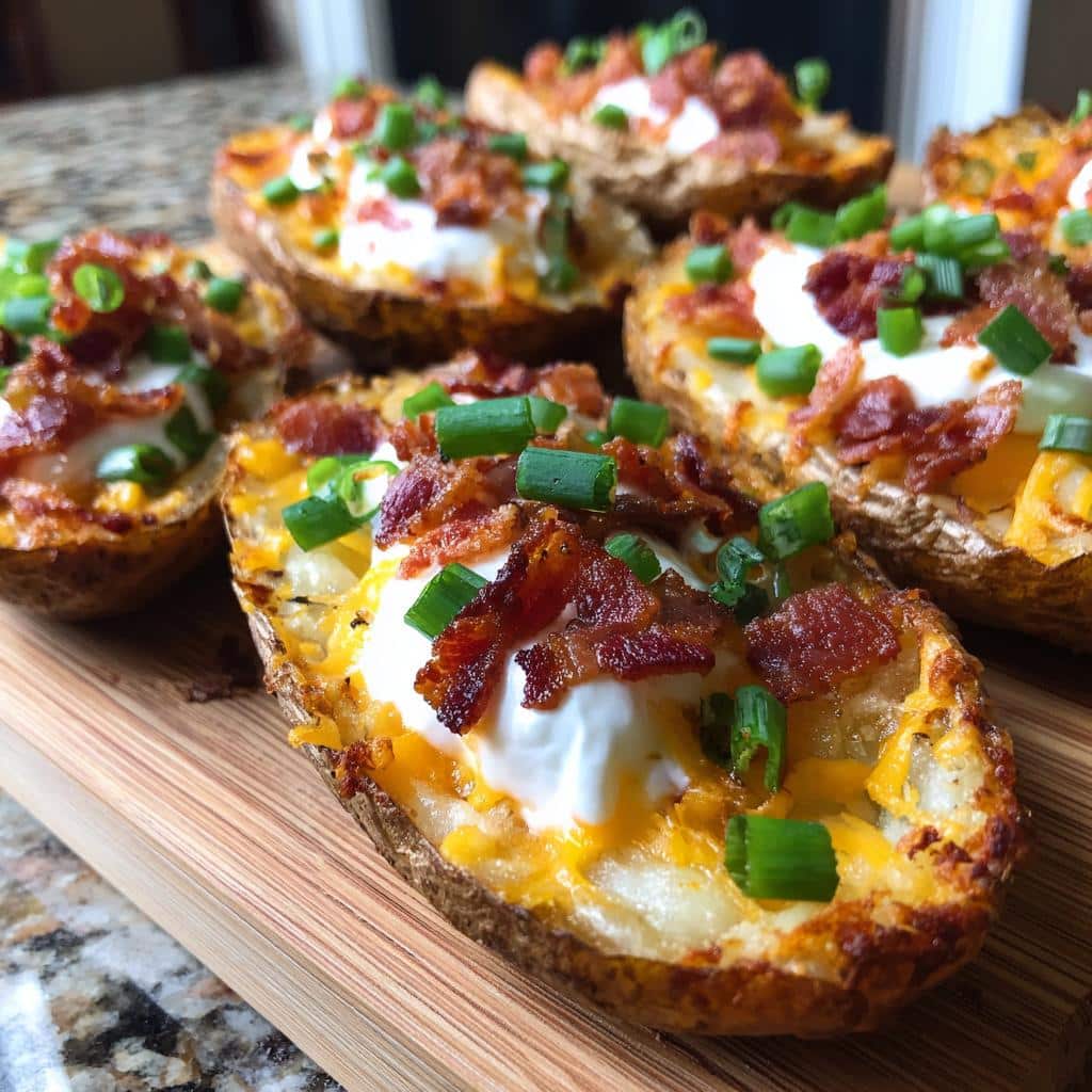air fryer loaded potato skins