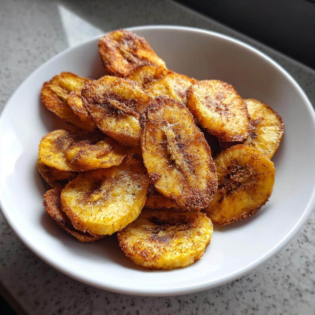 air fryer plantain chips sweet - detail 1