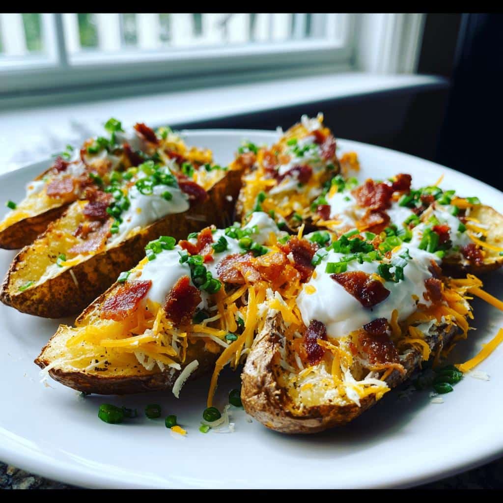 30-Minute Air Fryer Potato Wedges Loaded with Irresistible Goodness 4 air fryer potato wedges loaded - detail 1