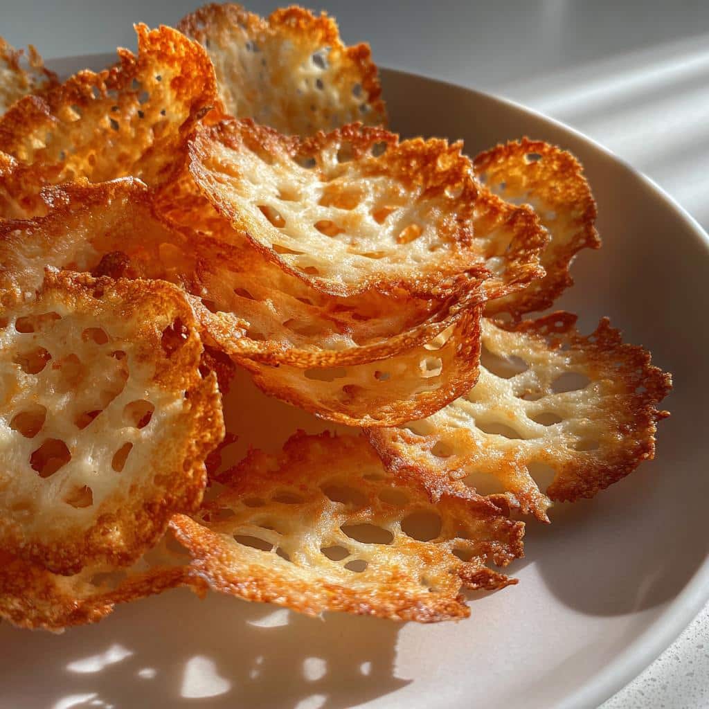 cheese crisps air fryer - detail 1