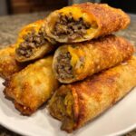 cheeseburger egg rolls air fryer