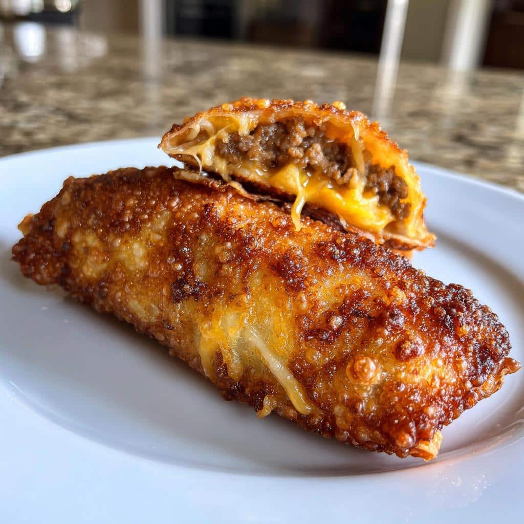 cheeseburger eggrolls recipe air fryer - detail 1