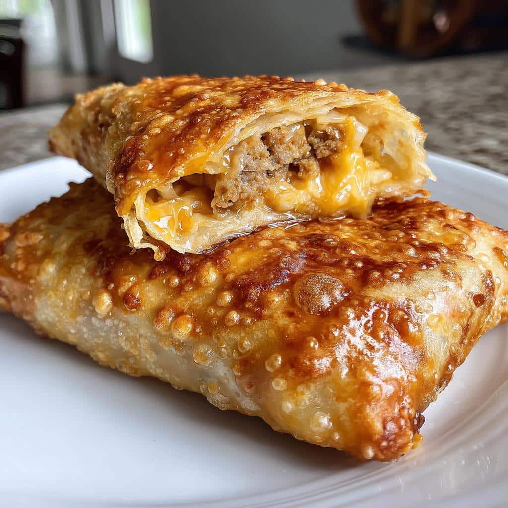 cheeseburger eggrolls recipe air fryer