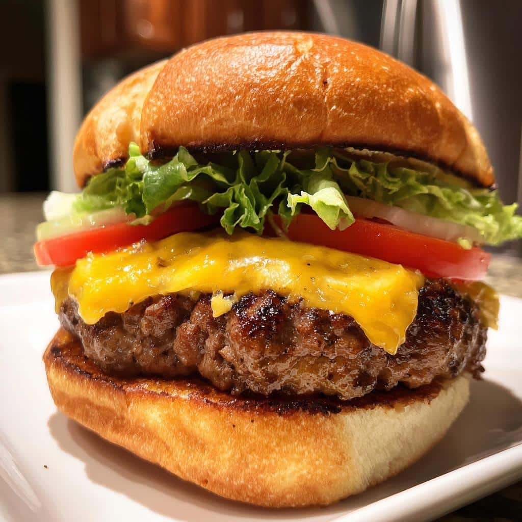 cheeseburgers in air fryer - detail 1