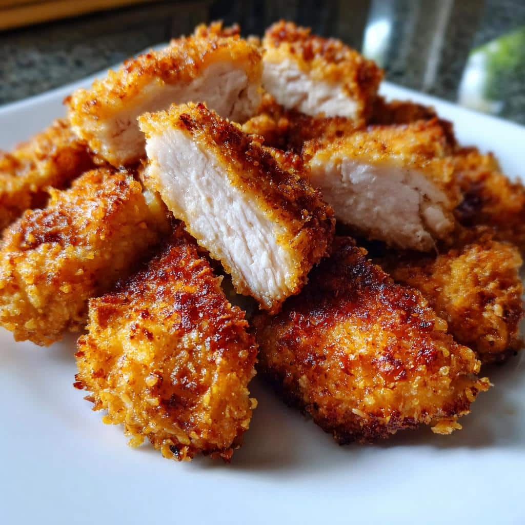 crispy chicken pieces in air fryer recipe - detail 1