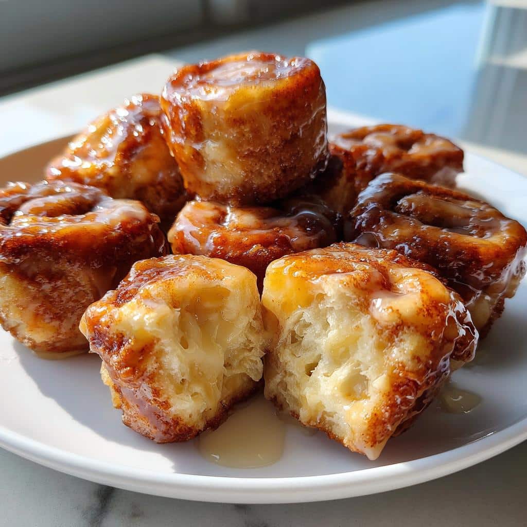2-Ingredient Air Fryer Cinnamon Roll Bites