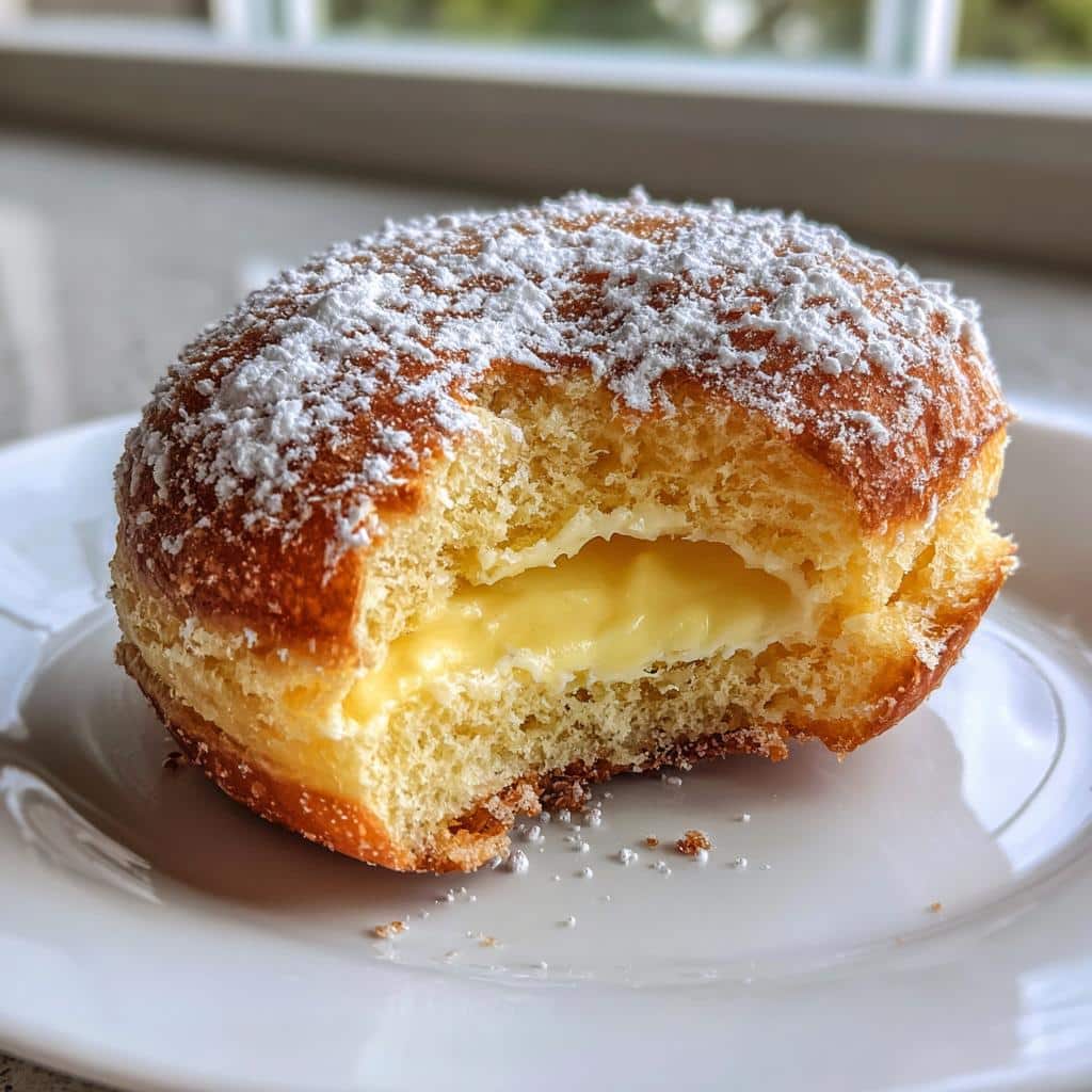 Air Fryer Bavarian Cream Donuts