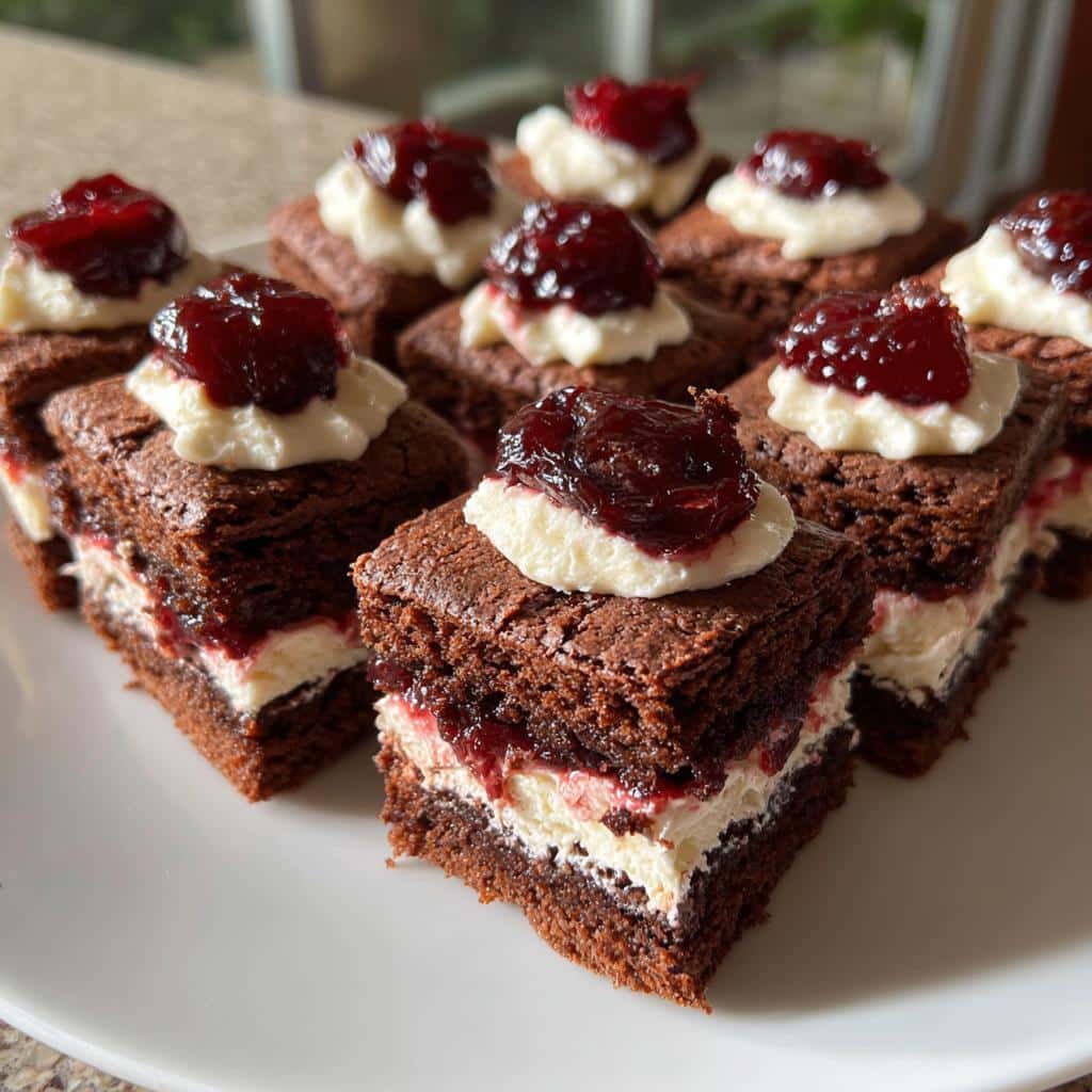 Air Fryer Black Forest Cake Bites