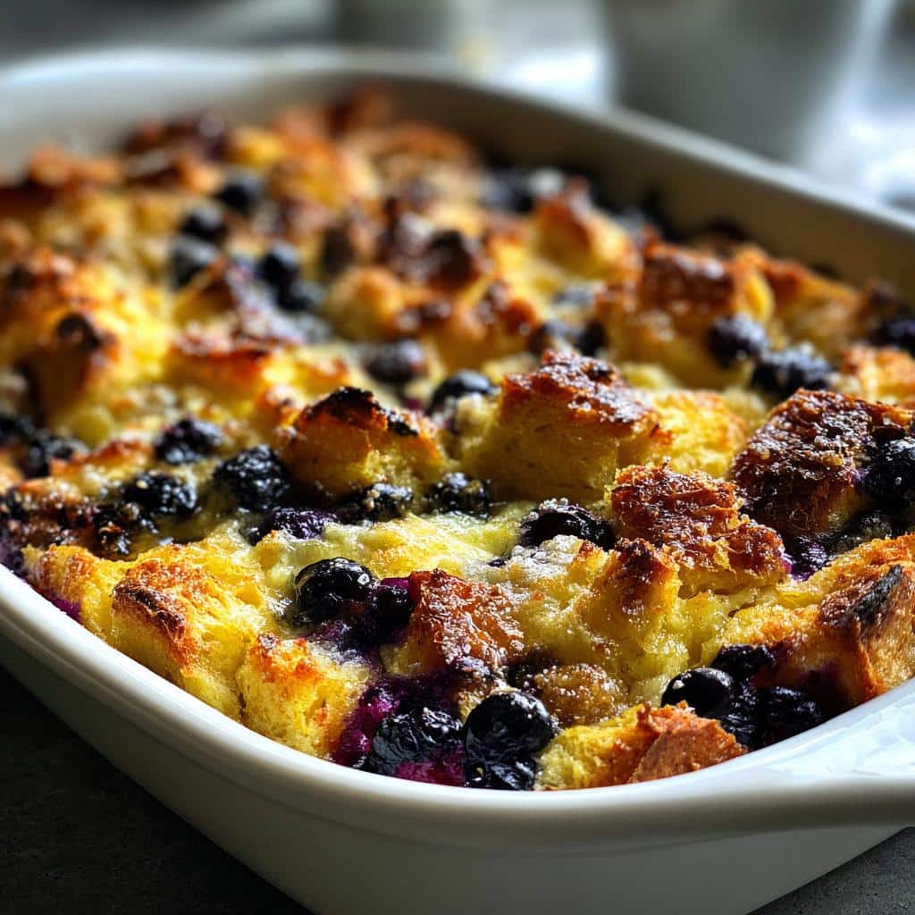 Air Fryer Blueberry Bread Pudding - detail 1