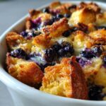 Air Fryer Blueberry Bread Pudding