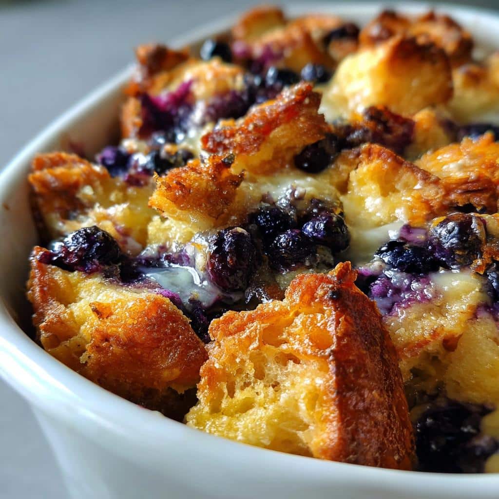 Air Fryer Blueberry Bread Pudding