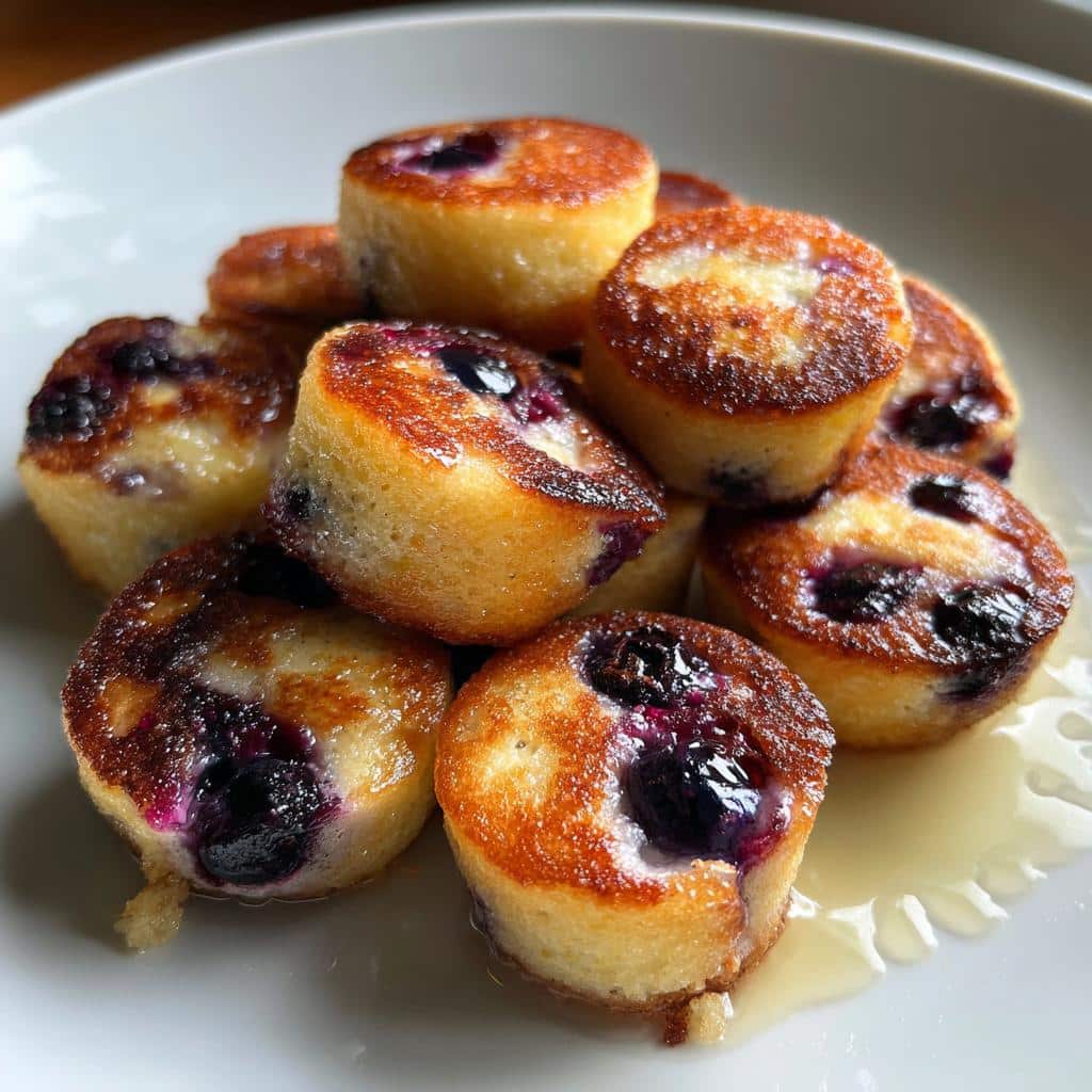 Air Fryer Blueberry Pancake Bites