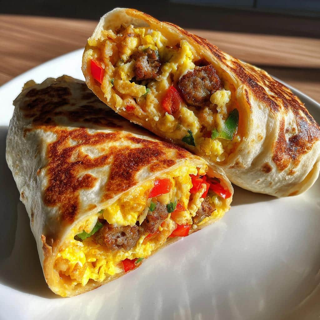 Air Fryer Breakfast Burritos