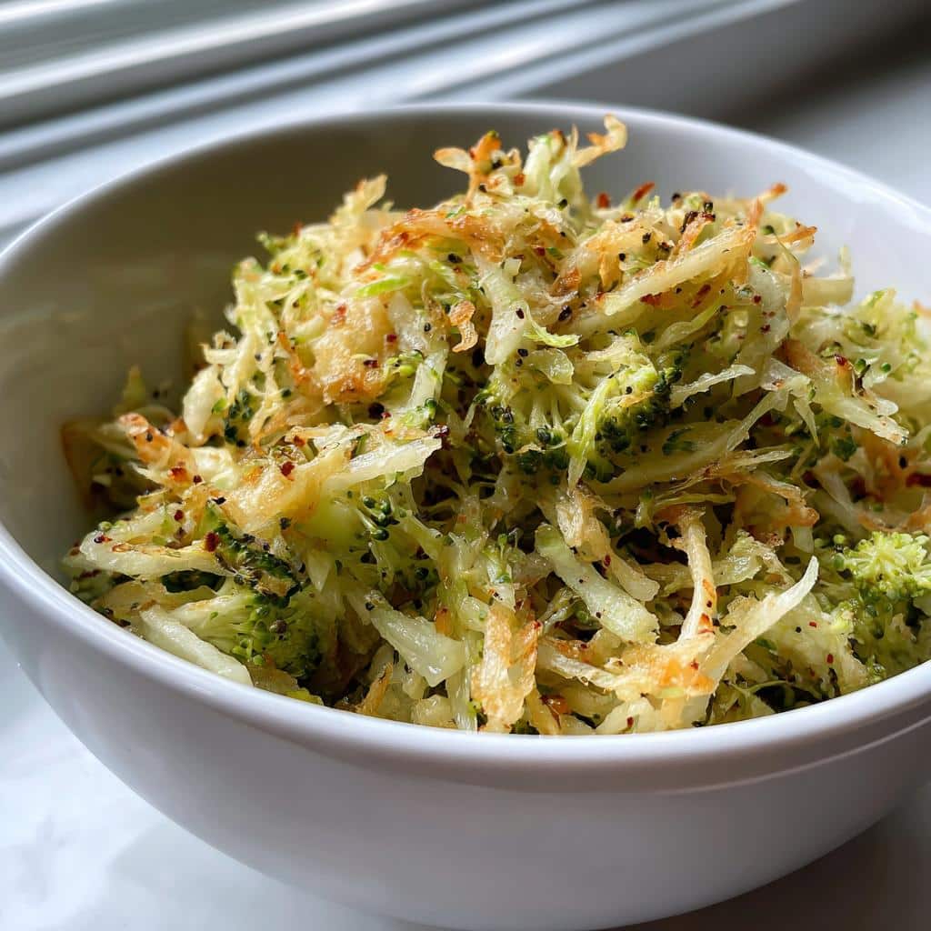 Air Fryer Broccoli Slaw