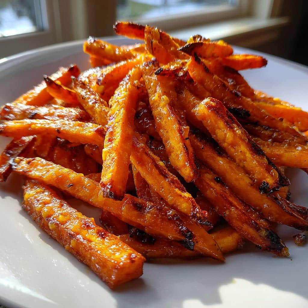 Air Fryer Buffalo Sweet Potato Fries