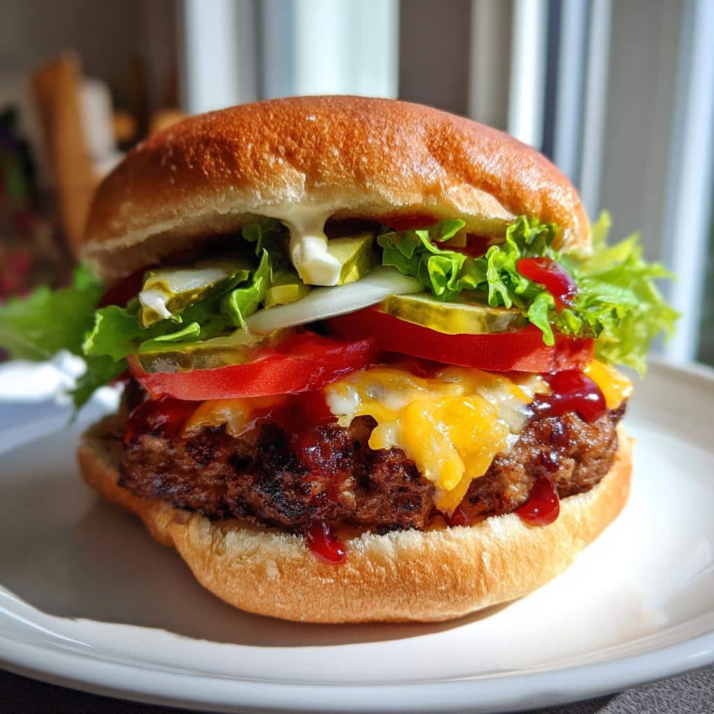 Air Fryer Burgers - detail 1