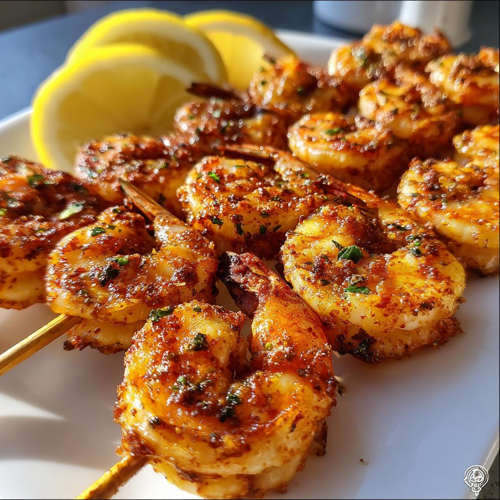 Air Fryer Cajun Shrimp Skewers